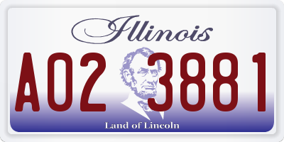 IL license plate A023881