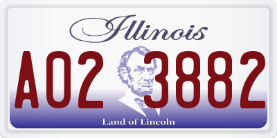 IL license plate A023882