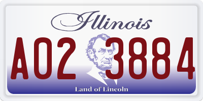 IL license plate A023884