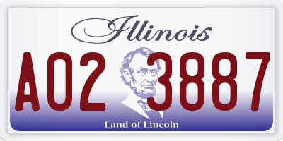 IL license plate A023887