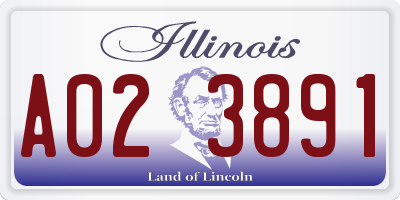 IL license plate A023891
