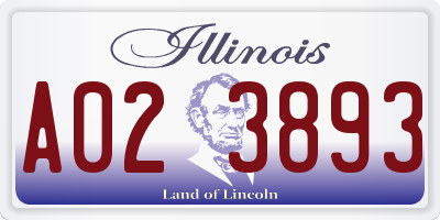 IL license plate A023893