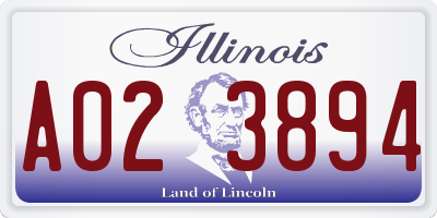 IL license plate A023894