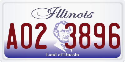 IL license plate A023896