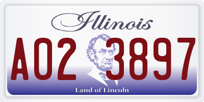 IL license plate A023897