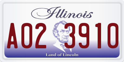 IL license plate A023910