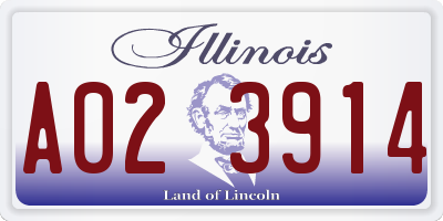 IL license plate A023914