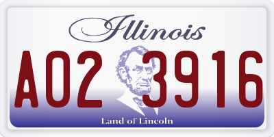 IL license plate A023916