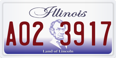 IL license plate A023917