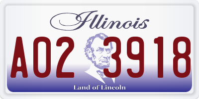IL license plate A023918