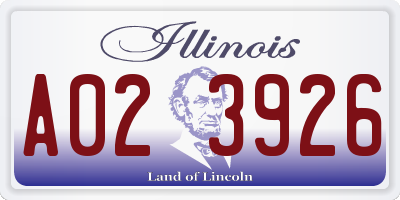 IL license plate A023926