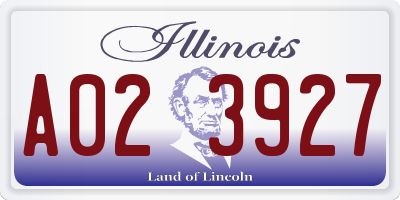 IL license plate A023927