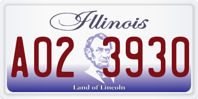 IL license plate A023930