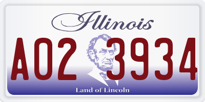 IL license plate A023934