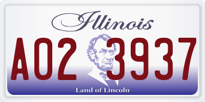 IL license plate A023937