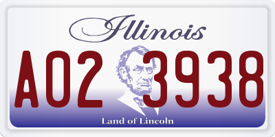 IL license plate A023938