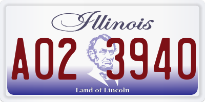 IL license plate A023940