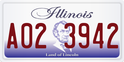 IL license plate A023942