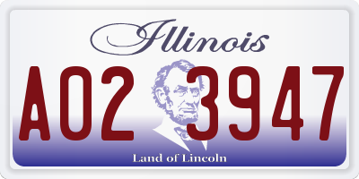 IL license plate A023947