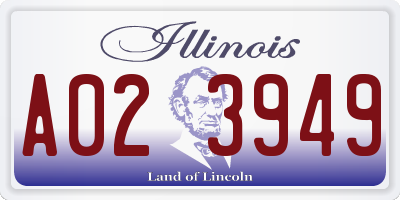 IL license plate A023949