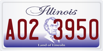 IL license plate A023950