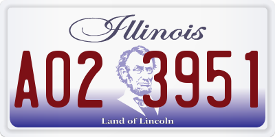 IL license plate A023951