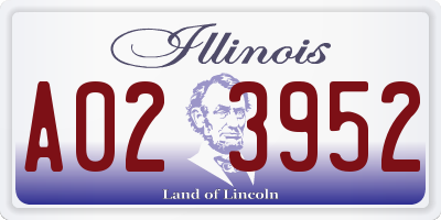 IL license plate A023952
