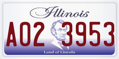 IL license plate A023953