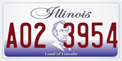 IL license plate A023954