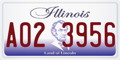 IL license plate A023956