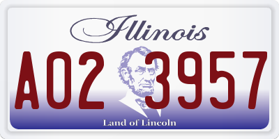 IL license plate A023957