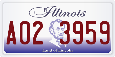IL license plate A023959