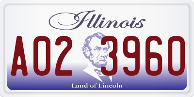 IL license plate A023960