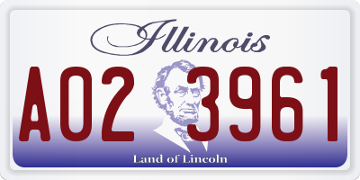 IL license plate A023961