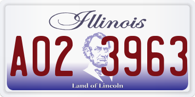 IL license plate A023963