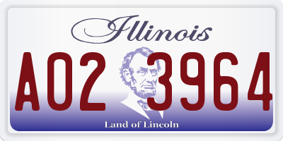IL license plate A023964