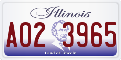 IL license plate A023965