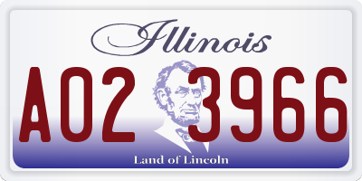 IL license plate A023966