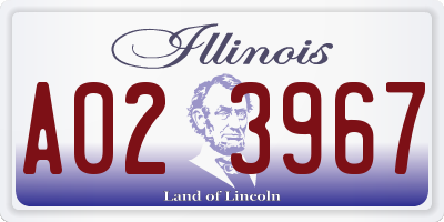 IL license plate A023967