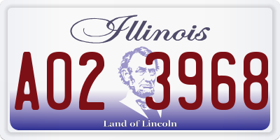 IL license plate A023968