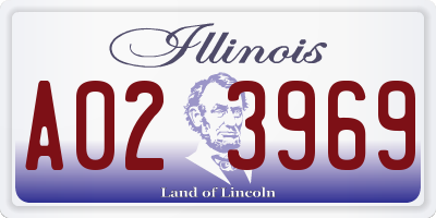 IL license plate A023969