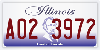 IL license plate A023972