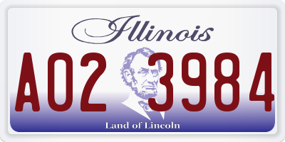 IL license plate A023984