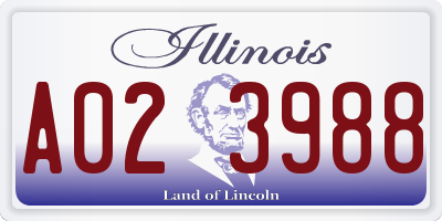 IL license plate A023988