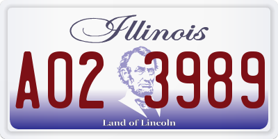 IL license plate A023989