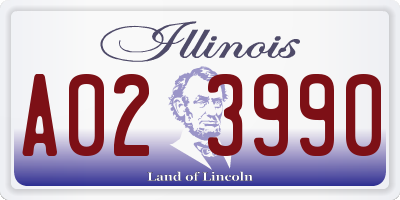 IL license plate A023990