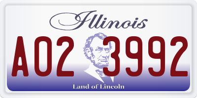 IL license plate A023992