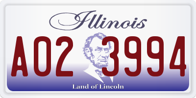 IL license plate A023994