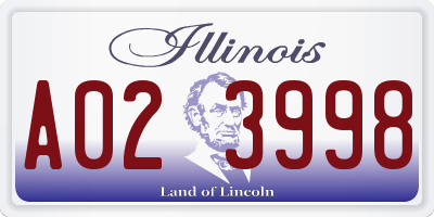 IL license plate A023998