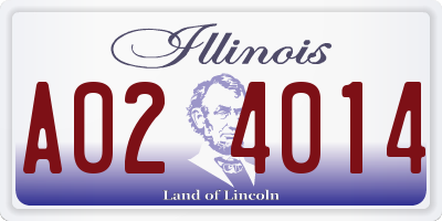 IL license plate A024014